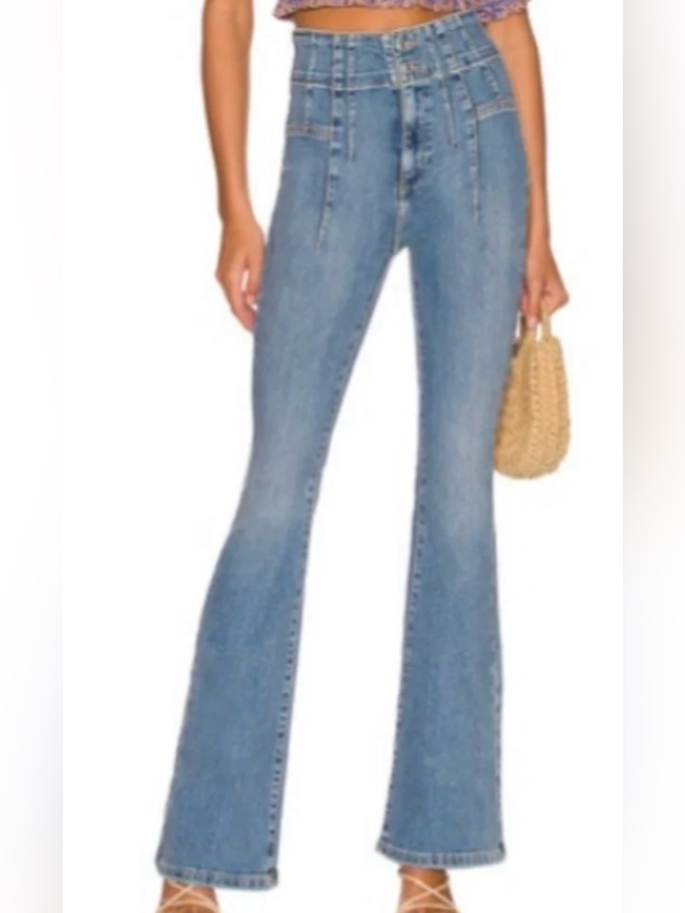 Free People We The Free Jayde Kick Flare Jeans Size 27 Retro Style High Waisted